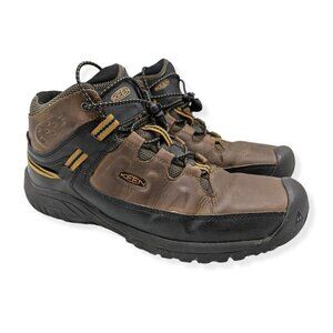 Keen Targhee Mid Waterproof Boots Youth US 7 EU 39 Leather Brown Trail Hiking